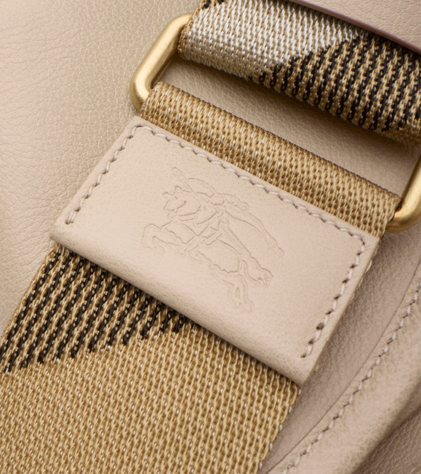 Small B Clip Messenger Bag in Mushroom beige