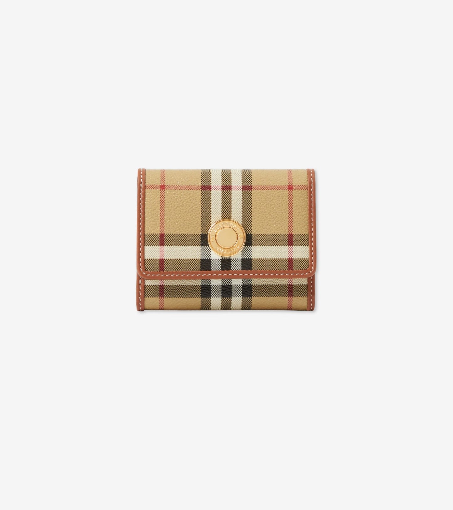 Small Check Folding Wallet in Archive beige/ruby red