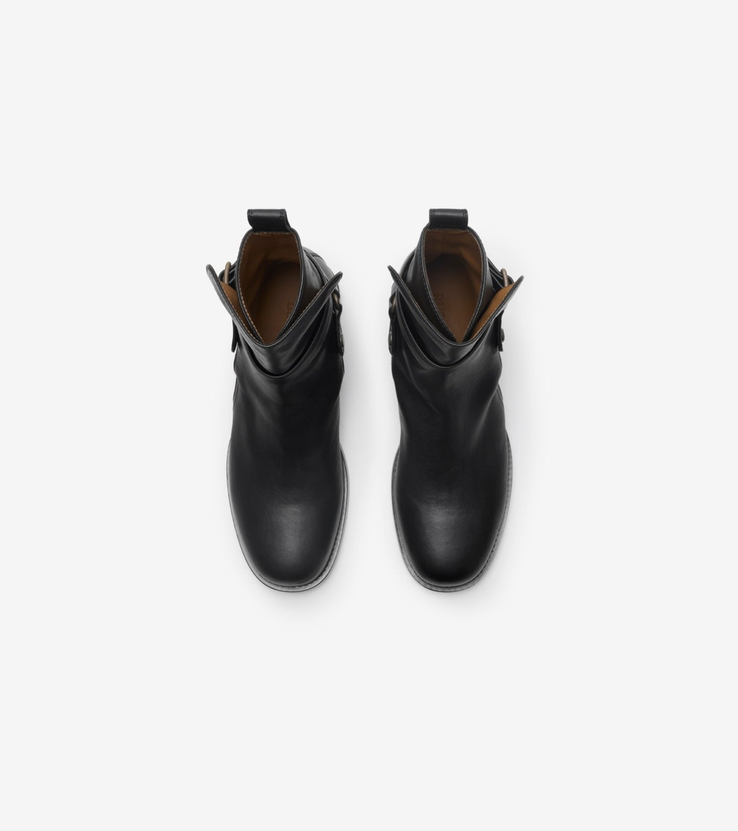 Leather Ledger Jodphur Boots in Black