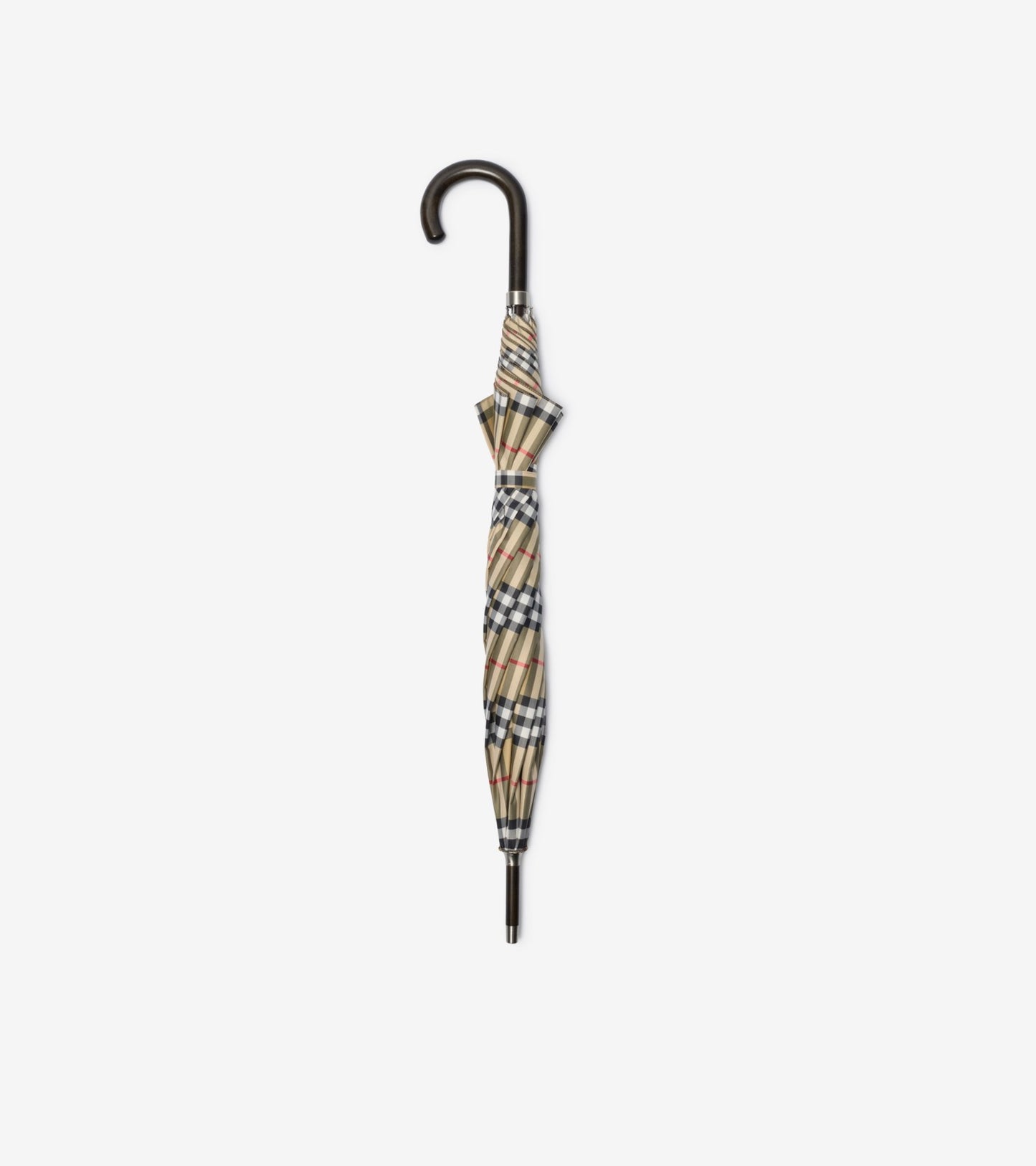Check Walking Umbrella in Sand beige