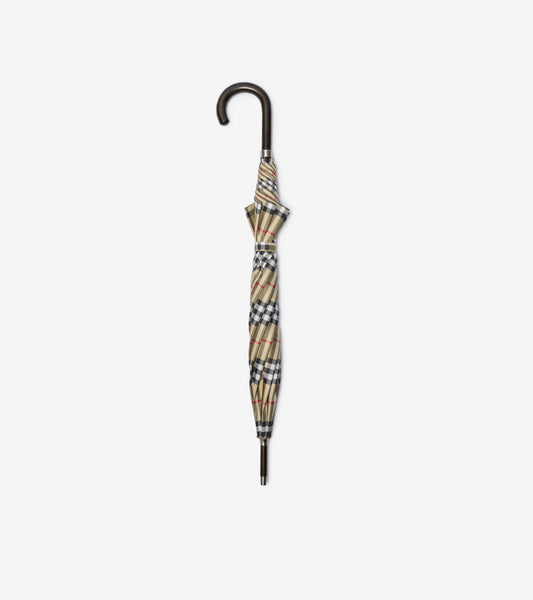 Check Walking Umbrella in Sand beige