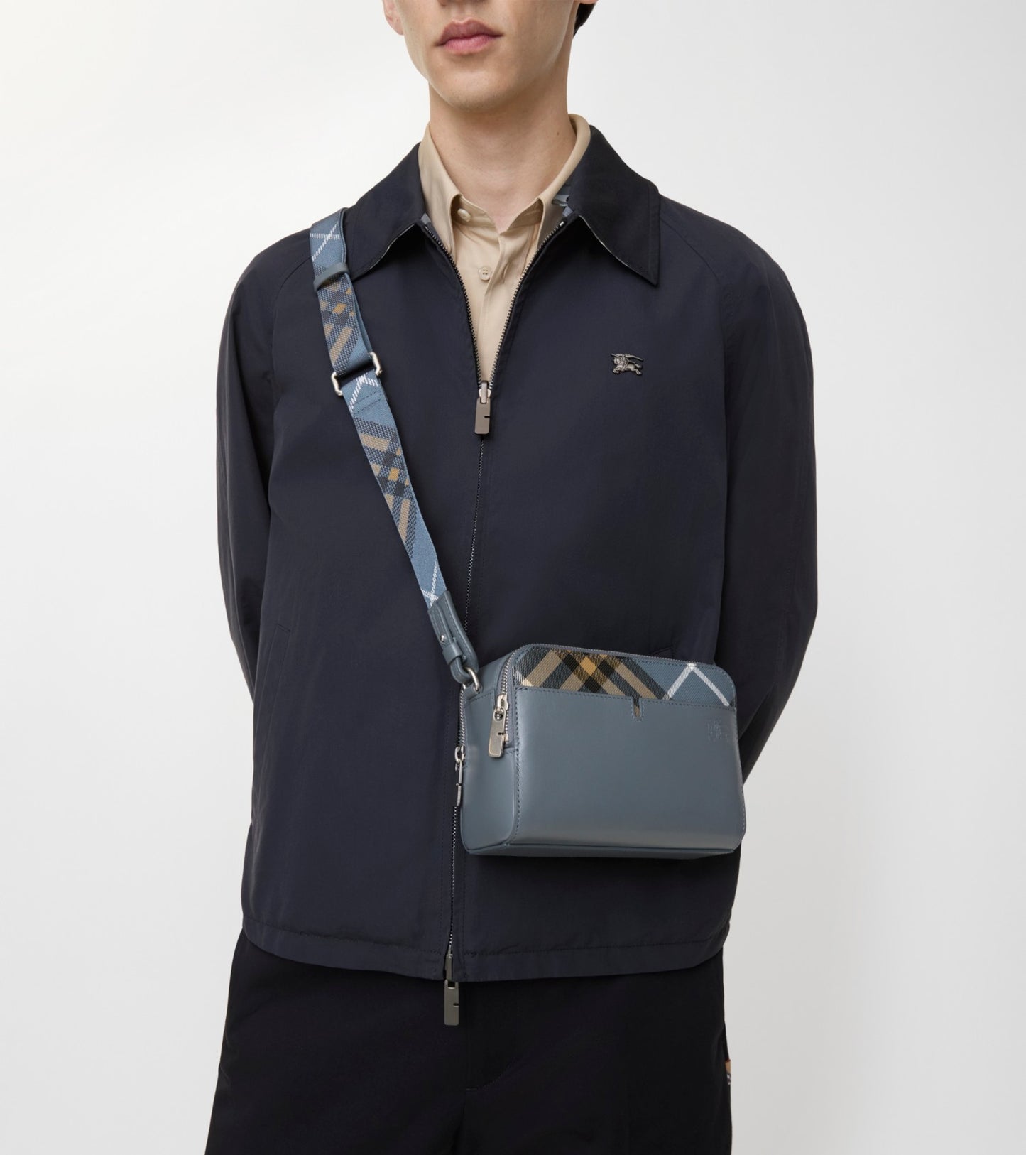 Pop Check Crossbody Bag in Wave blue