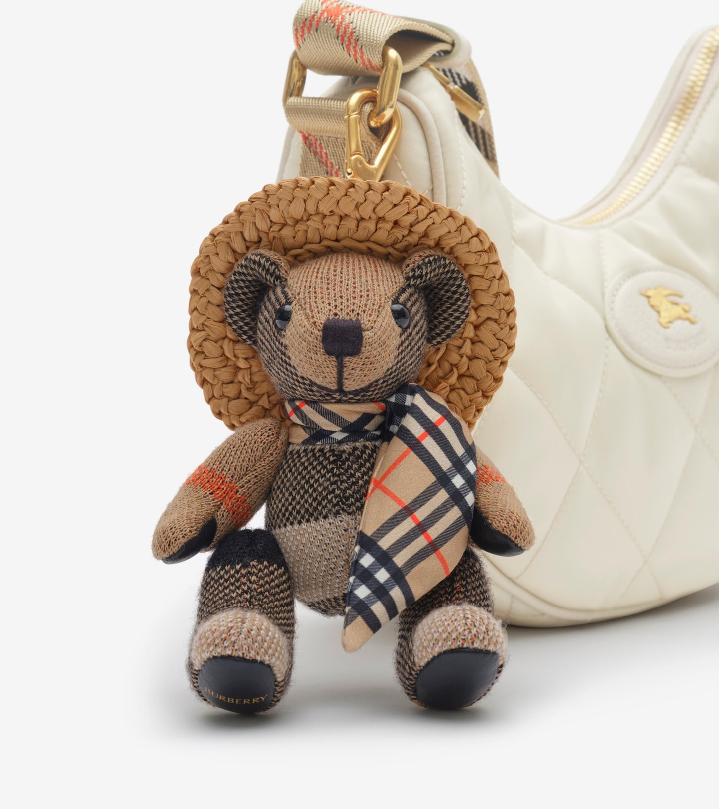 Horseshoe Crossbody Bag in Soap beige