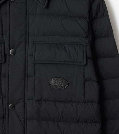 Nylon Padded Overshirt in Black