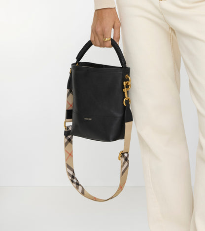 Mini B Clip Bucket Bag in Black