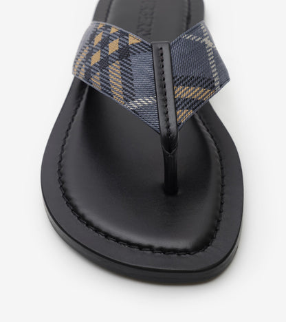 Check Pavilion Sandals in Wave blue