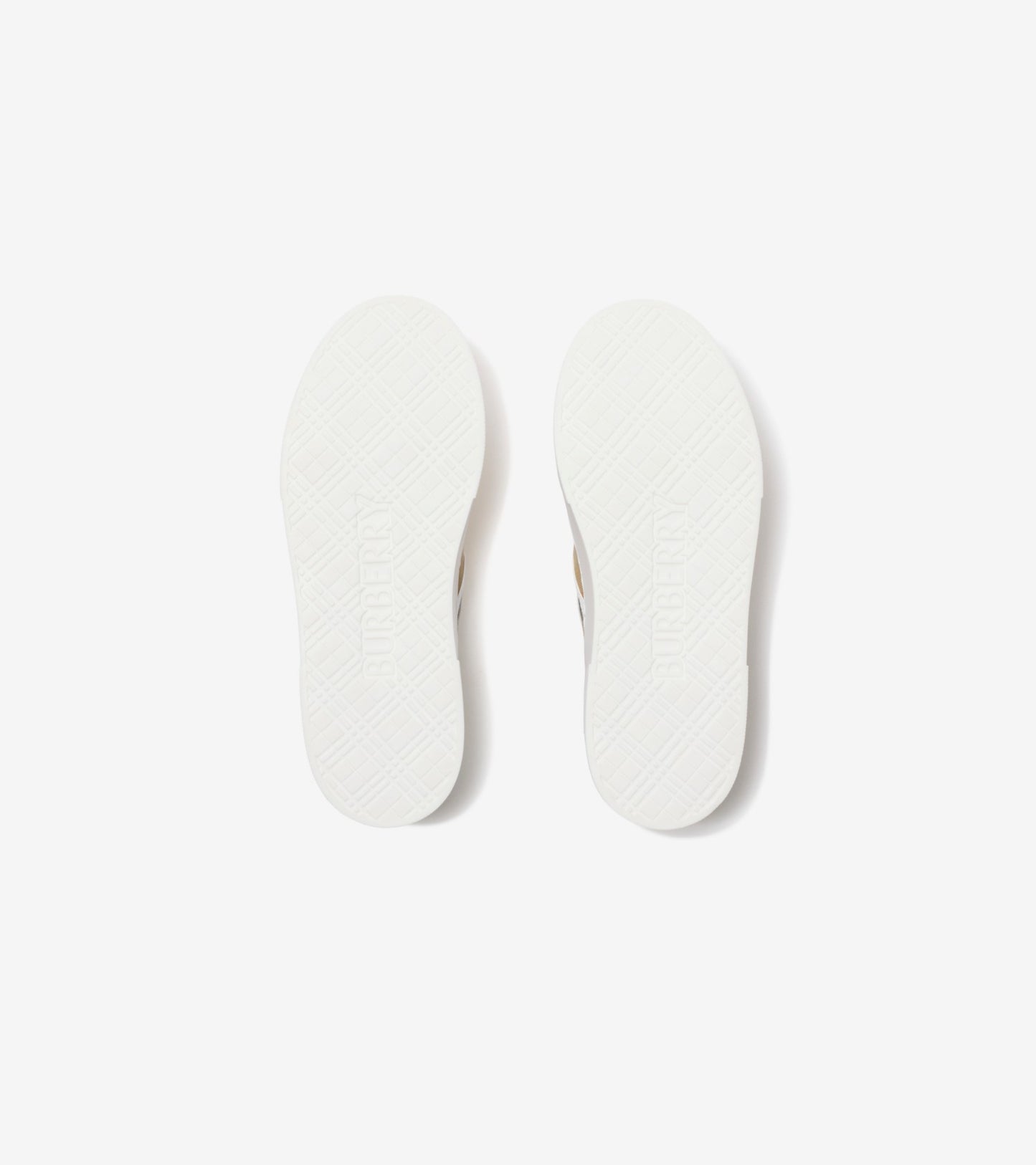 Check Cotton Slip-on Sneakers in Sand beige - Children