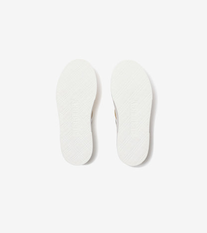 Check Cotton Slip-on Sneakers in Sand beige - Children
