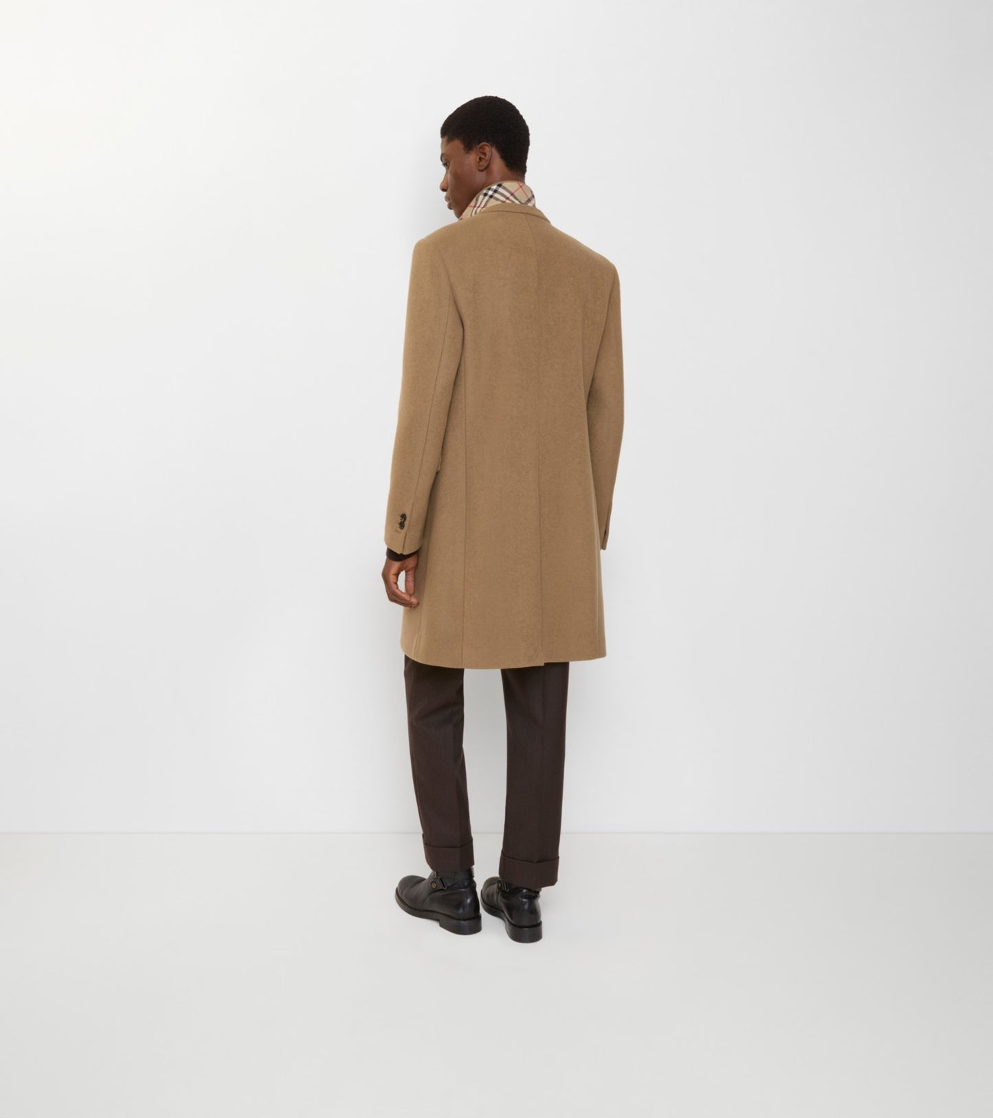 Wool Tailored Coat in Fawn beige