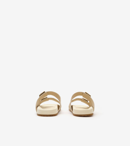 Check Suede Urchin Sandals in Bake beige