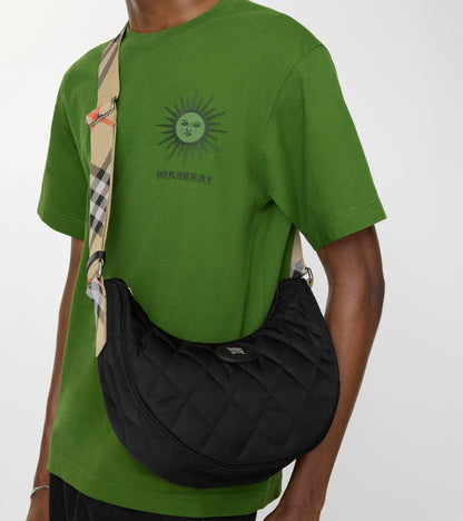Large Horseshoe Crossbody Bag in Black