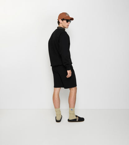Logo Cotton Shorts in Black