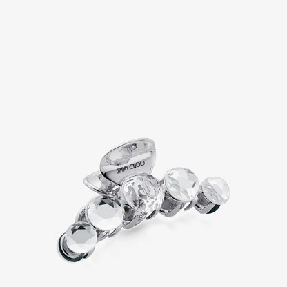 Claw Hair Clip Silver-Finish Crystal Claw Hair Clip