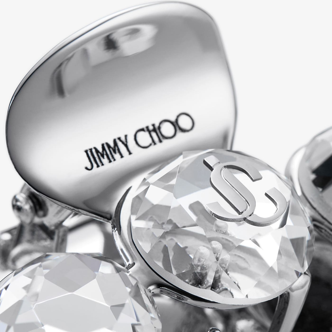 Claw Hair Clip Silver-Finish Crystal Claw Hair Clip