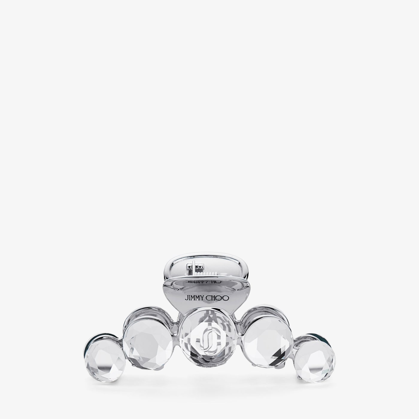 Claw Hair Clip Silver-Finish Crystal Claw Hair Clip