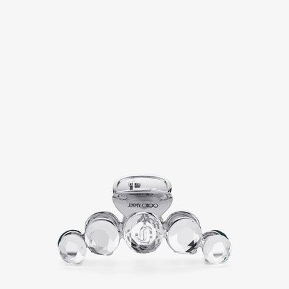 Claw Hair Clip Silver-Finish Crystal Claw Hair Clip