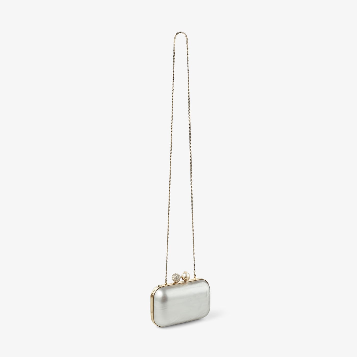 Cloud Ivory Mother of Pearl Clutch Bag with Crystal Clasp