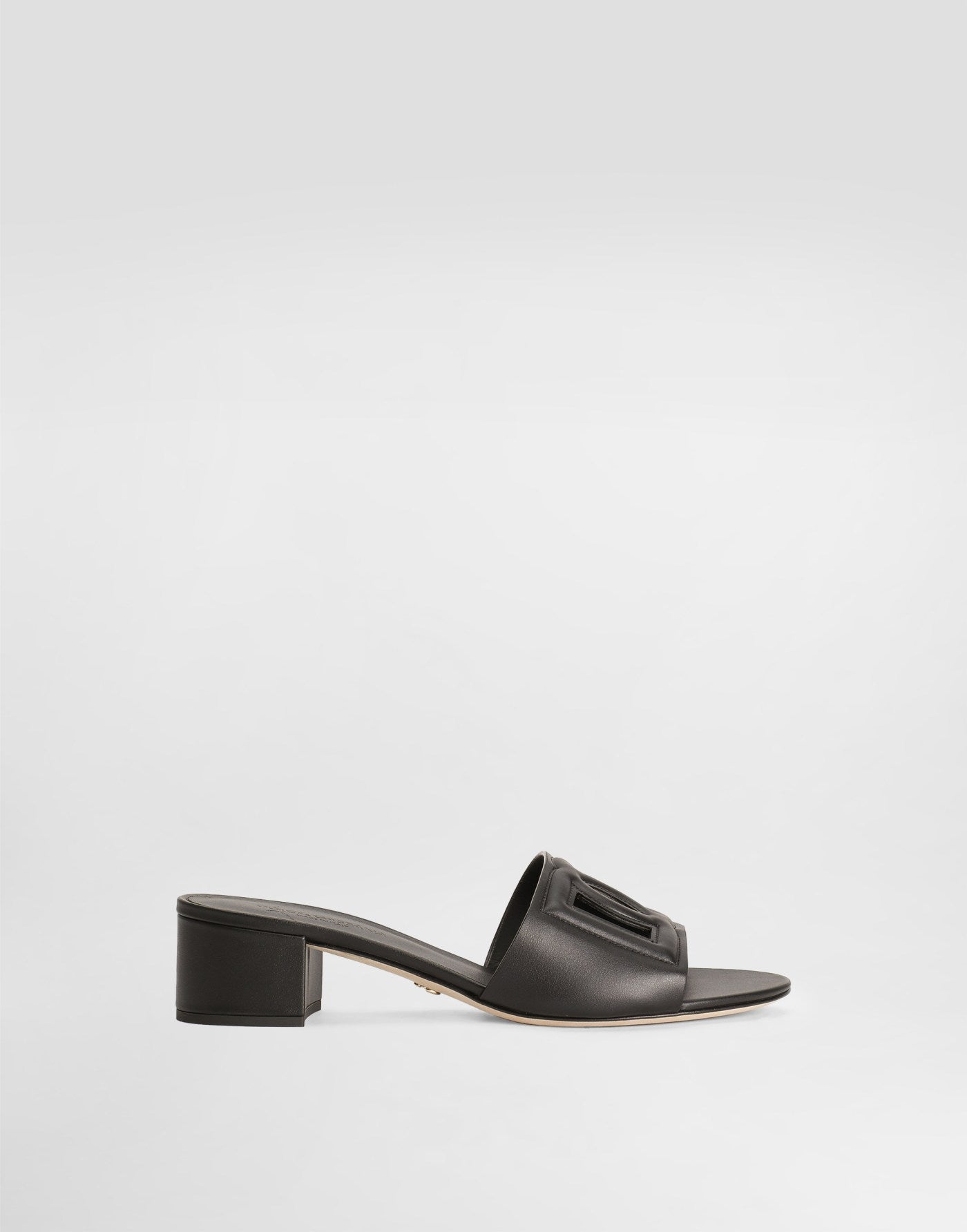 Calfskin sliders with DG logo