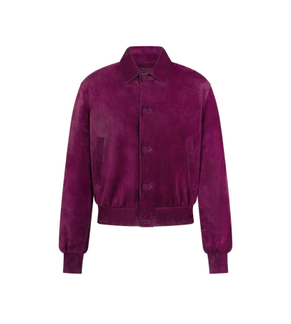 Relaxed Lightweight Lamb Suede Teddy Blouson