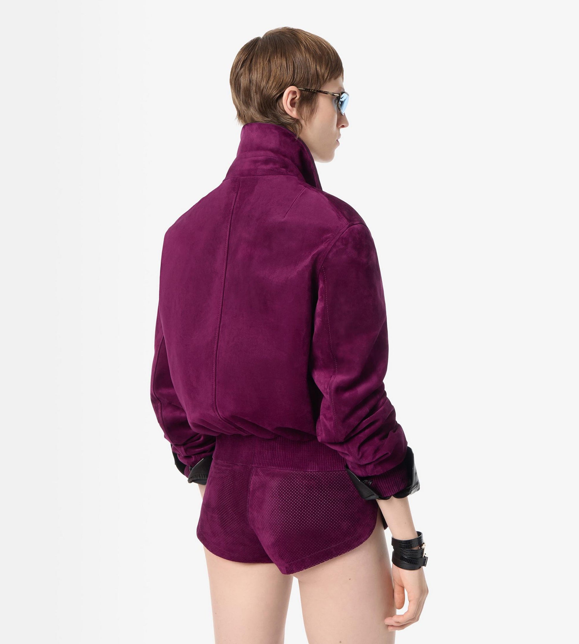 Relaxed Lightweight Lamb Suede Teddy Blouson