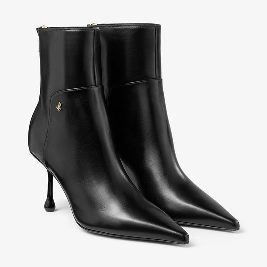 Cycas Ankle Boot 80 Black Nappa Leather Ankle Boots