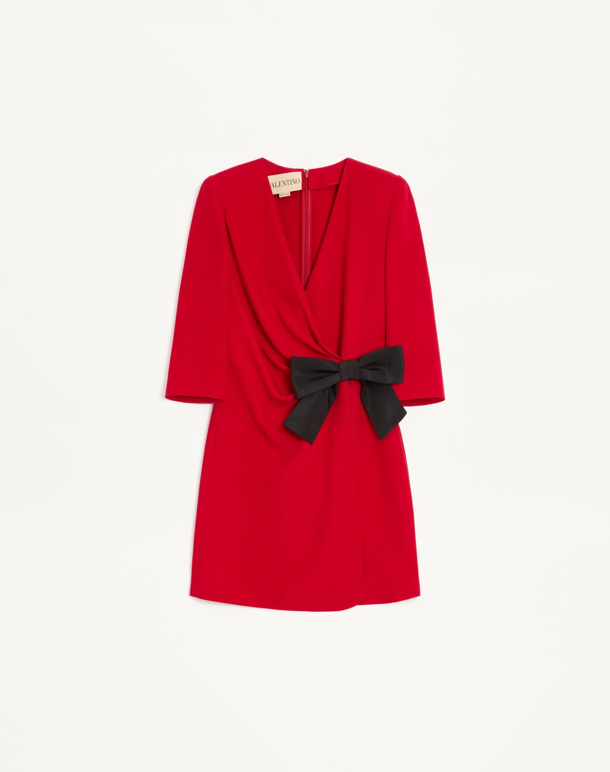Cady Couture Short Dress With Faille Bow