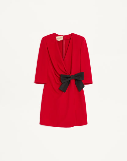 Cady Couture Short Dress With Faille Bow