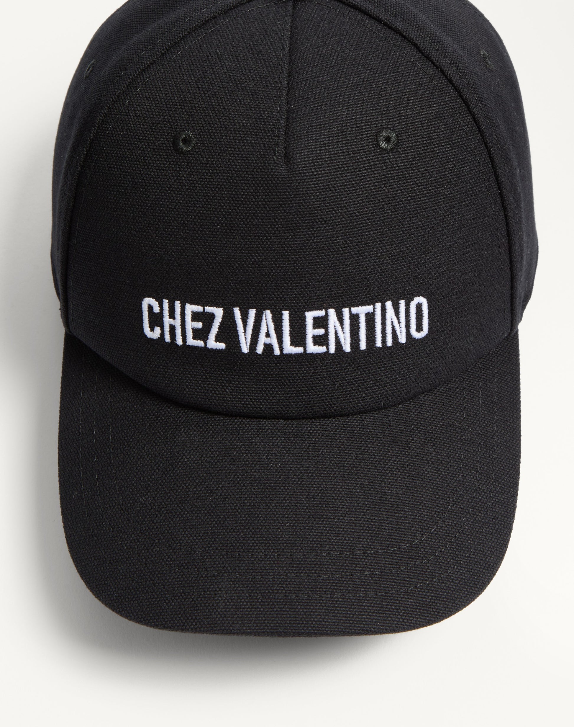 Chez Valentino Cotton Baseball Cap With Embroidery