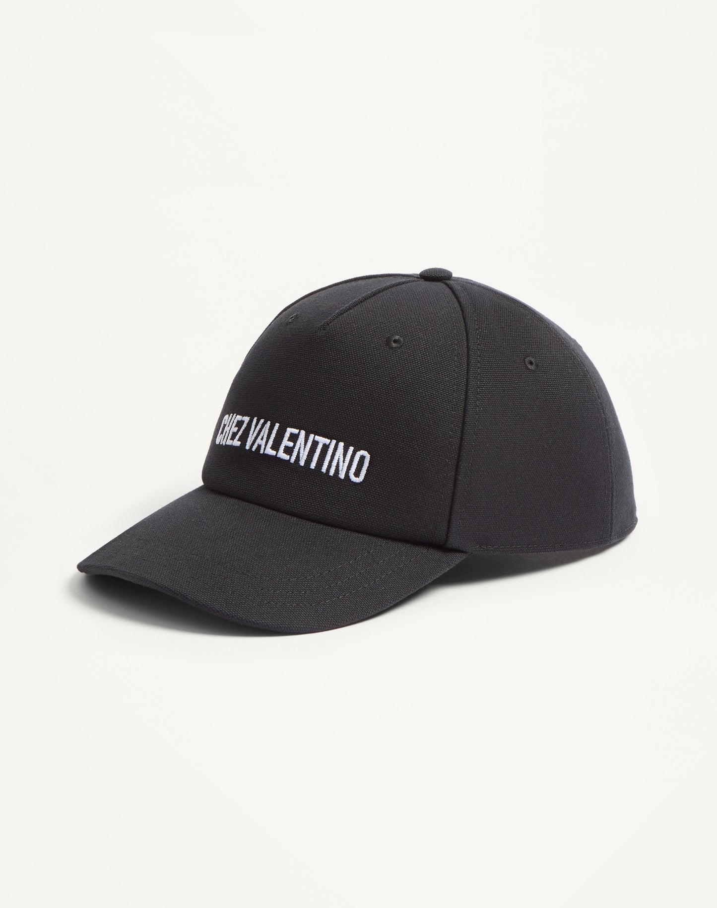 Chez Valentino Cotton Baseball Cap With Embroidery