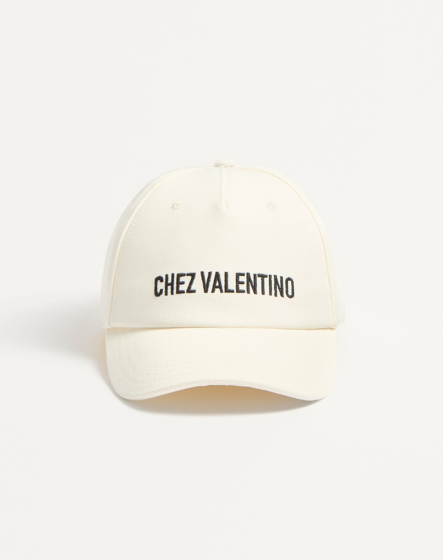 Chez Valentino Cotton Baseball Cap With Embroidery