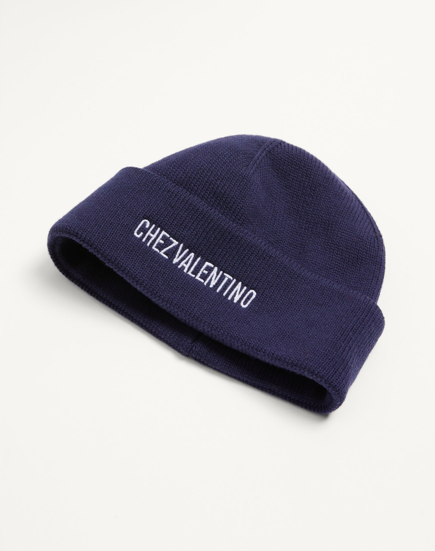 Chez Valentino Knitted Wool Beanie