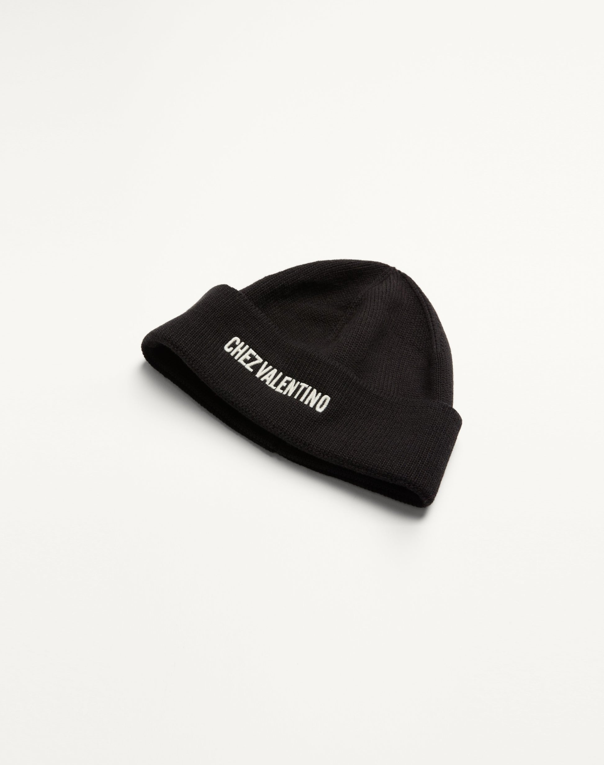 Chez Valentino Knitted Wool Beanie