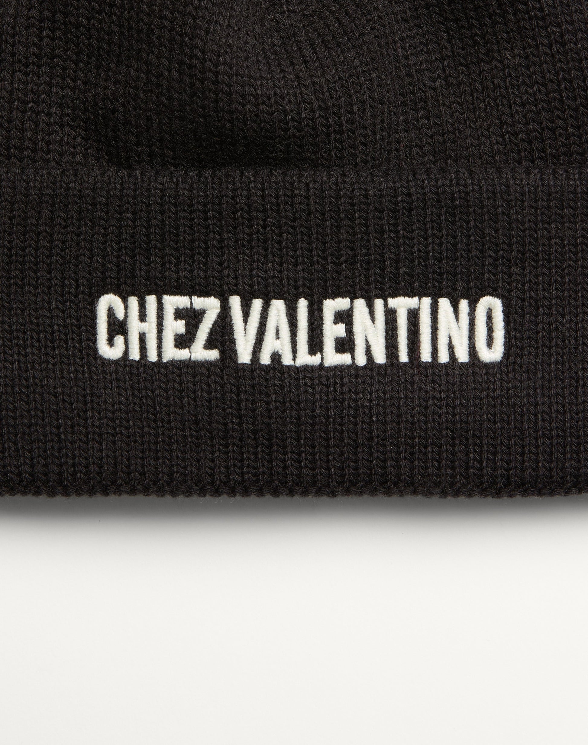 Chez Valentino Knitted Wool Beanie