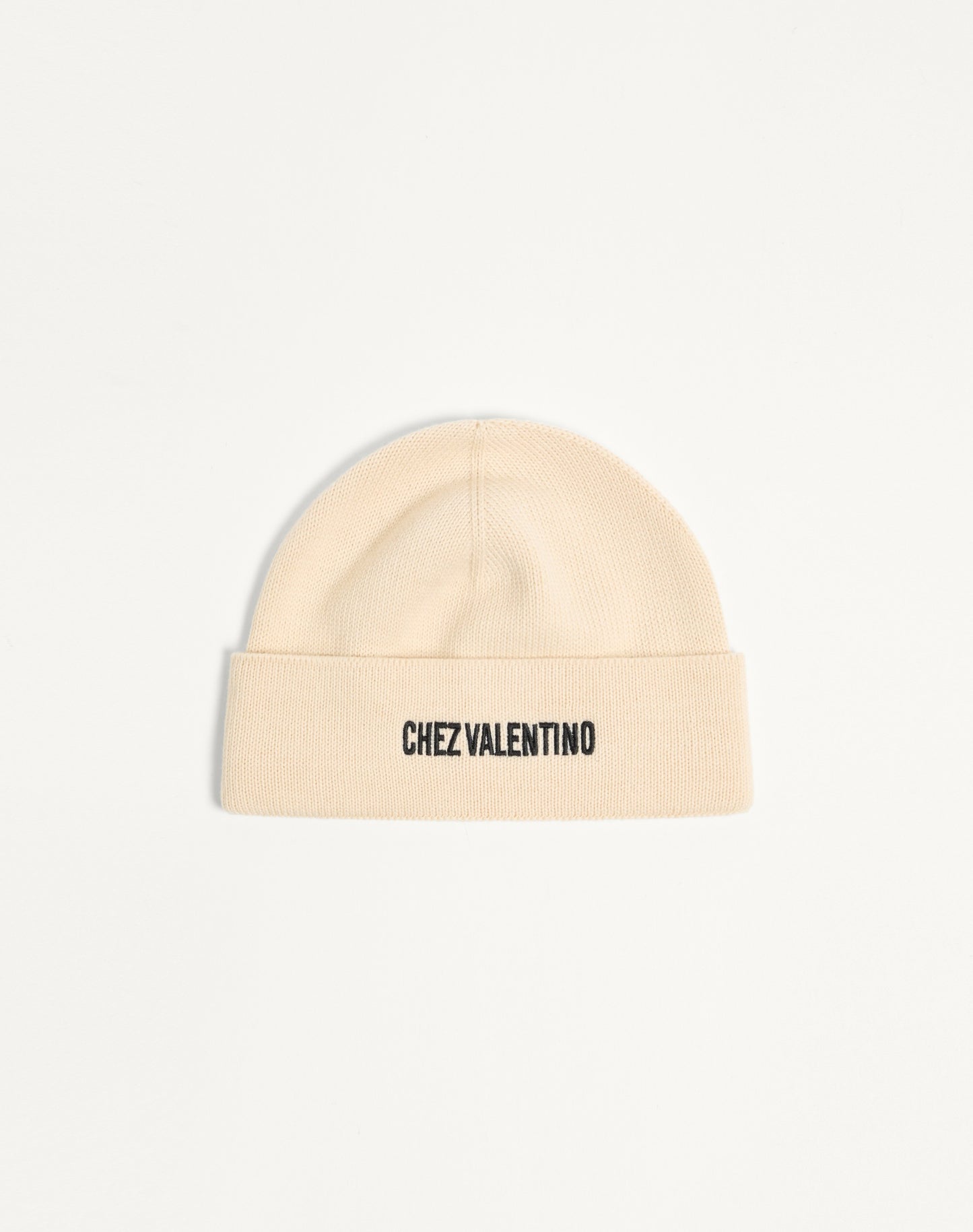 Chez Valentino Knitted Wool Beanie