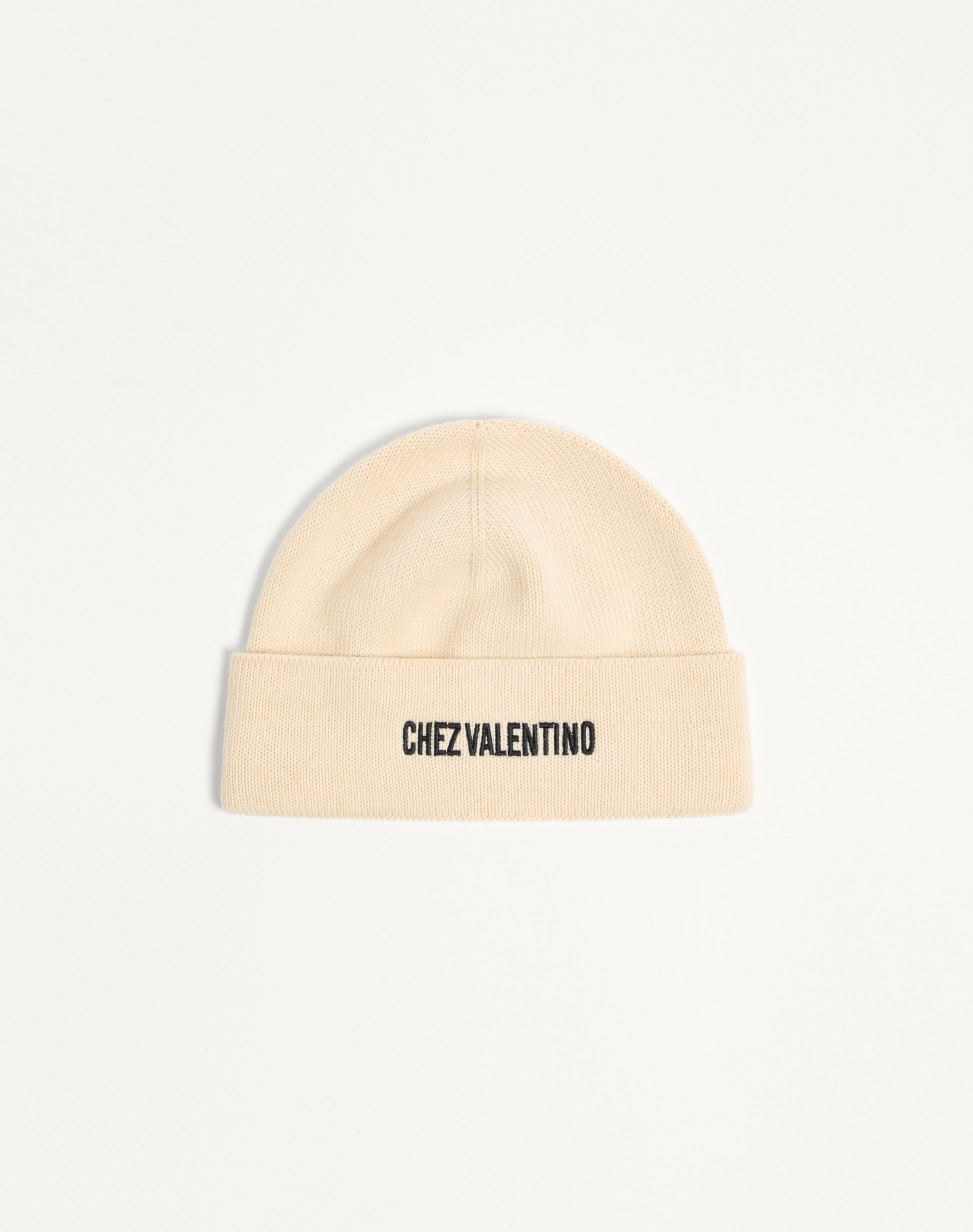Chez Valentino Knitted Wool Beanie