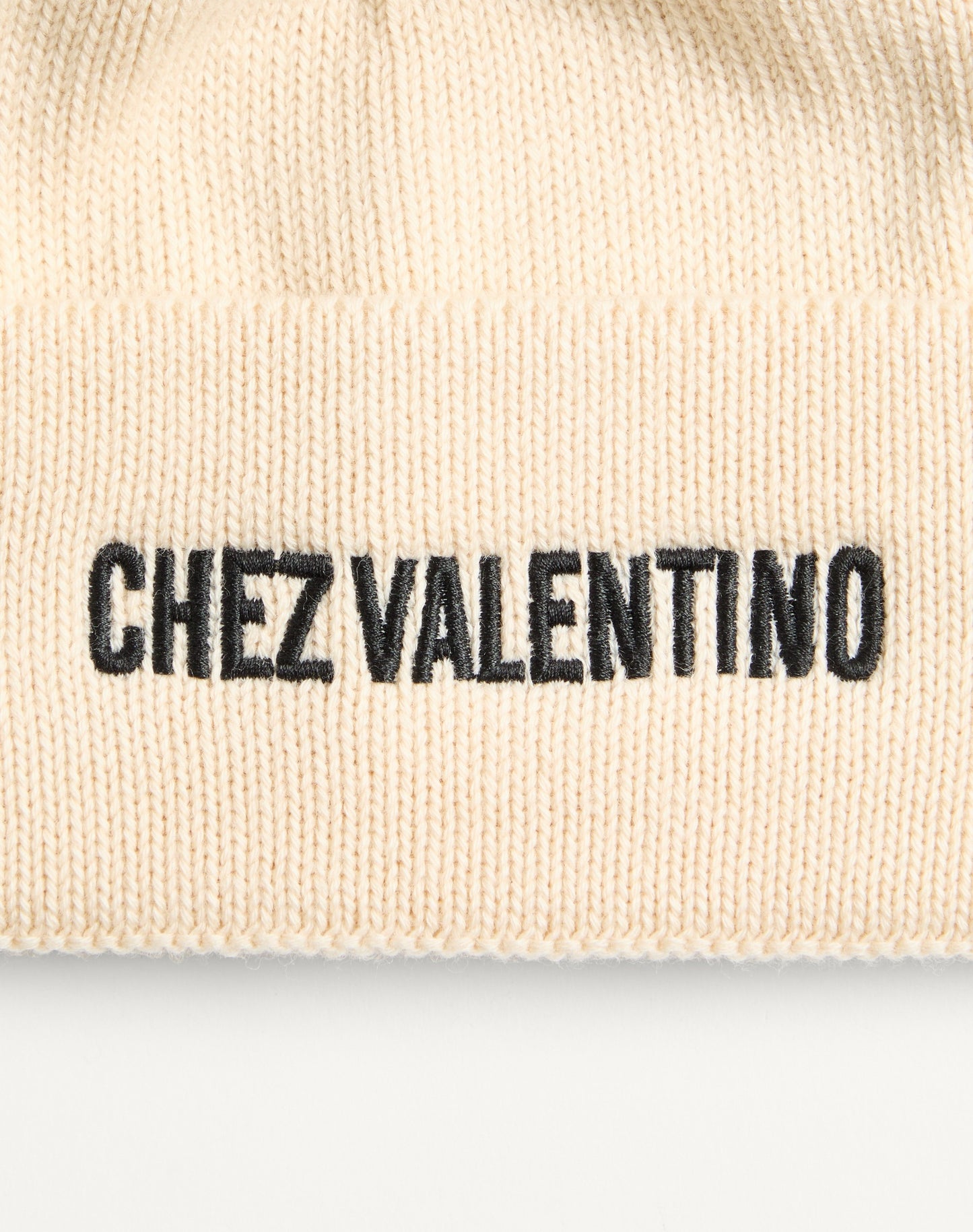 Chez Valentino Knitted Wool Beanie