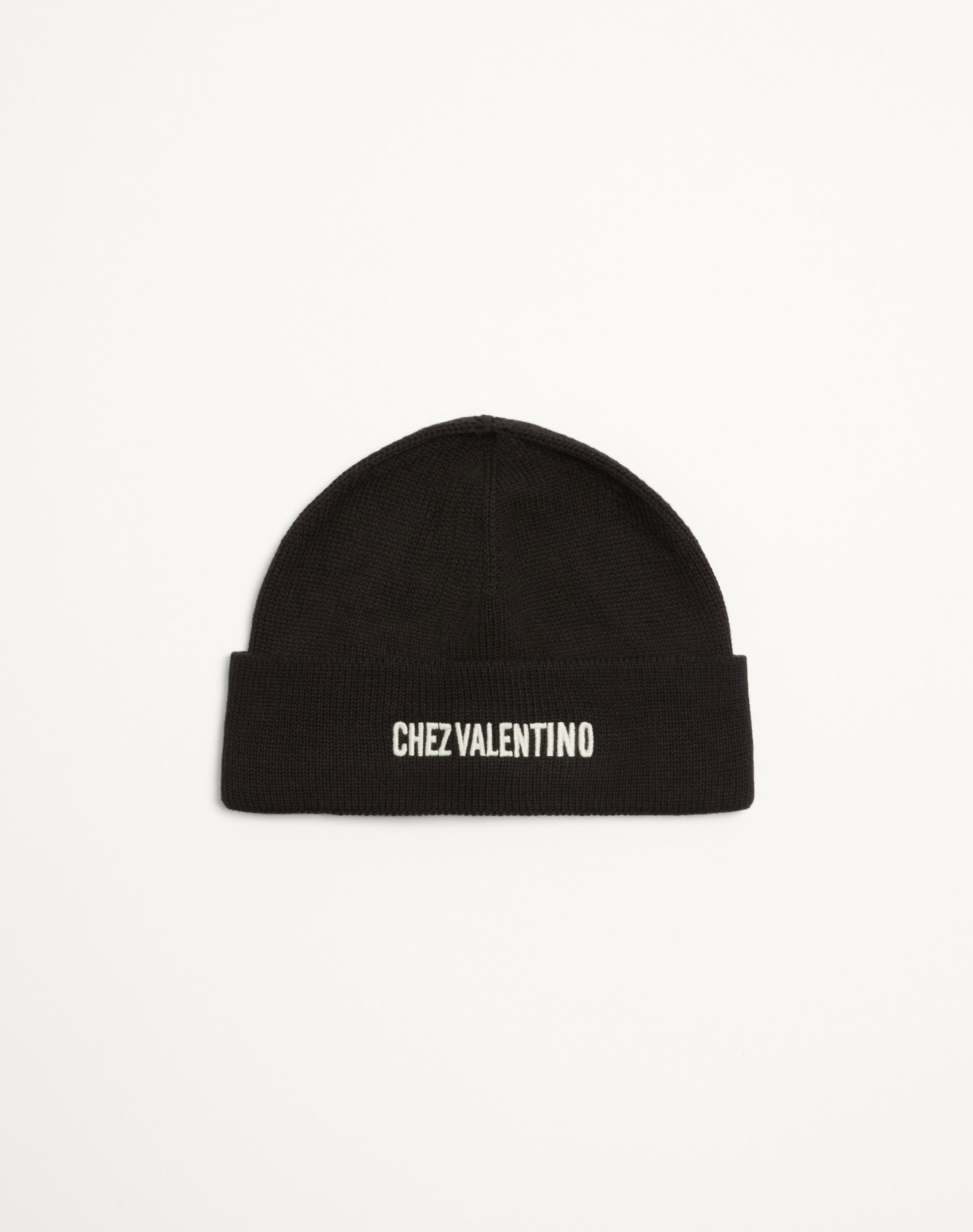 Chez Valentino Knitted Wool Beanie