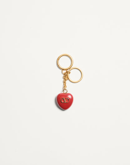 Coeur Royal Bag Charm With Key Ring In Metal And Enamel