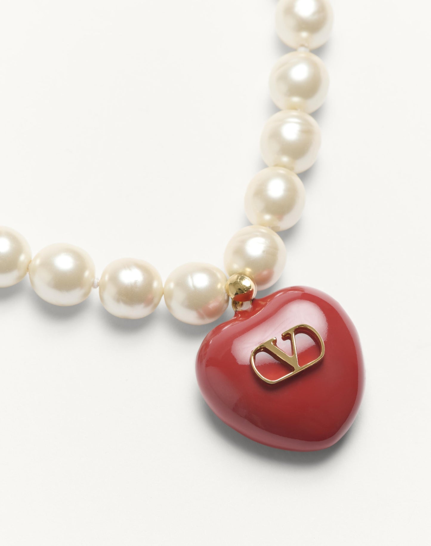 Coeur Royal Necklace In Metal, Enamel And Beads