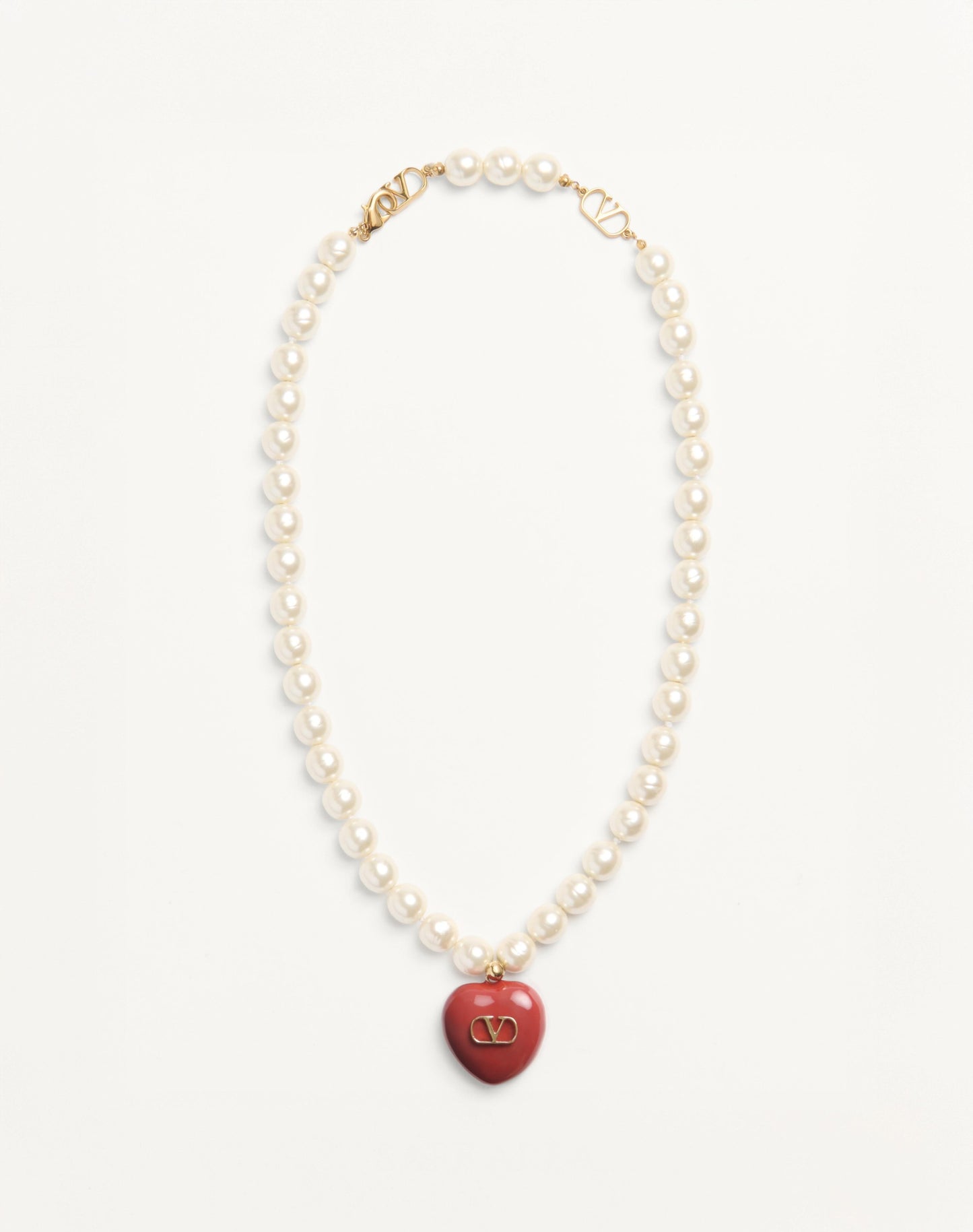 Coeur Royal Necklace In Metal, Enamel And Beads