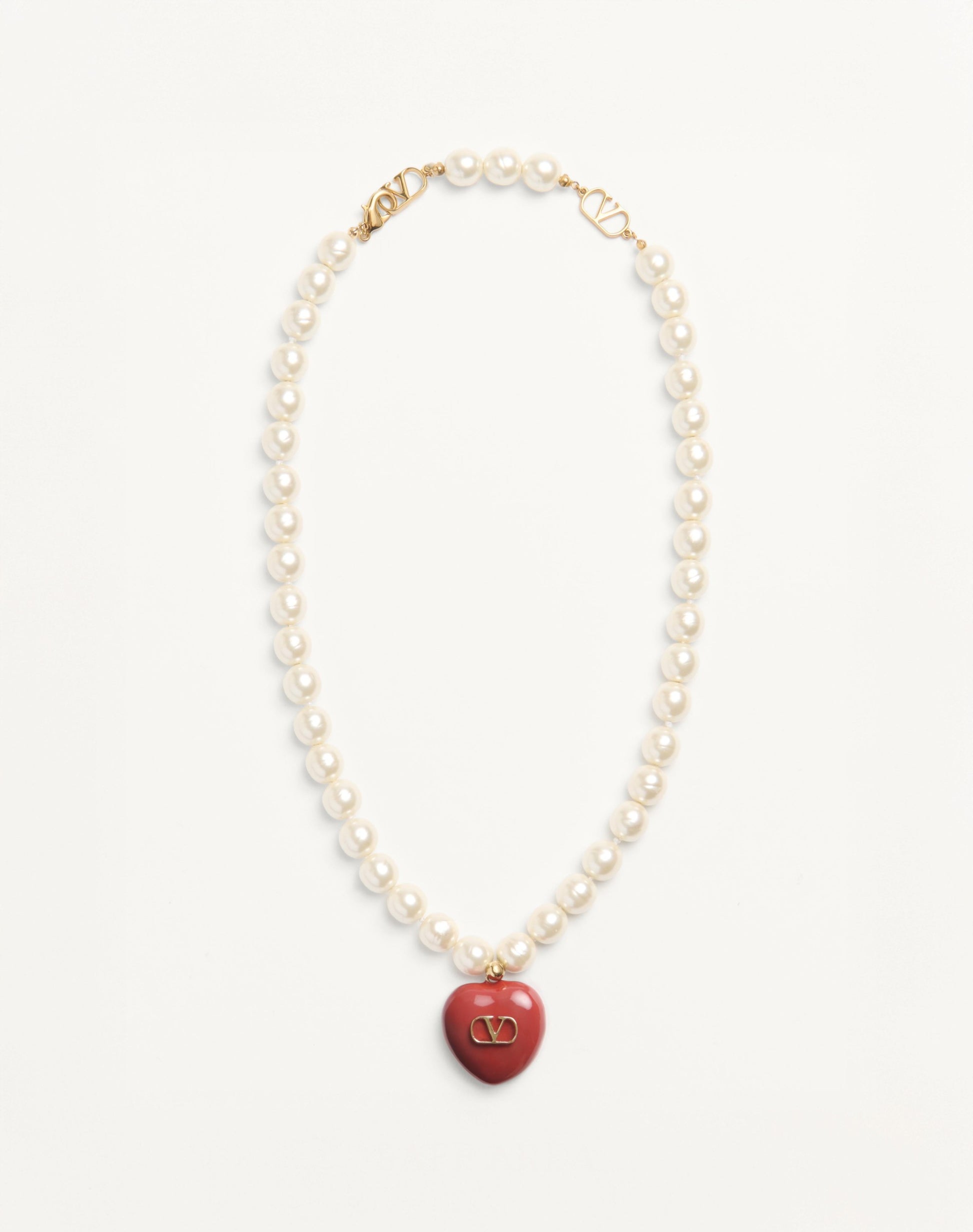 Coeur Royal Necklace In Metal, Enamel And Beads
