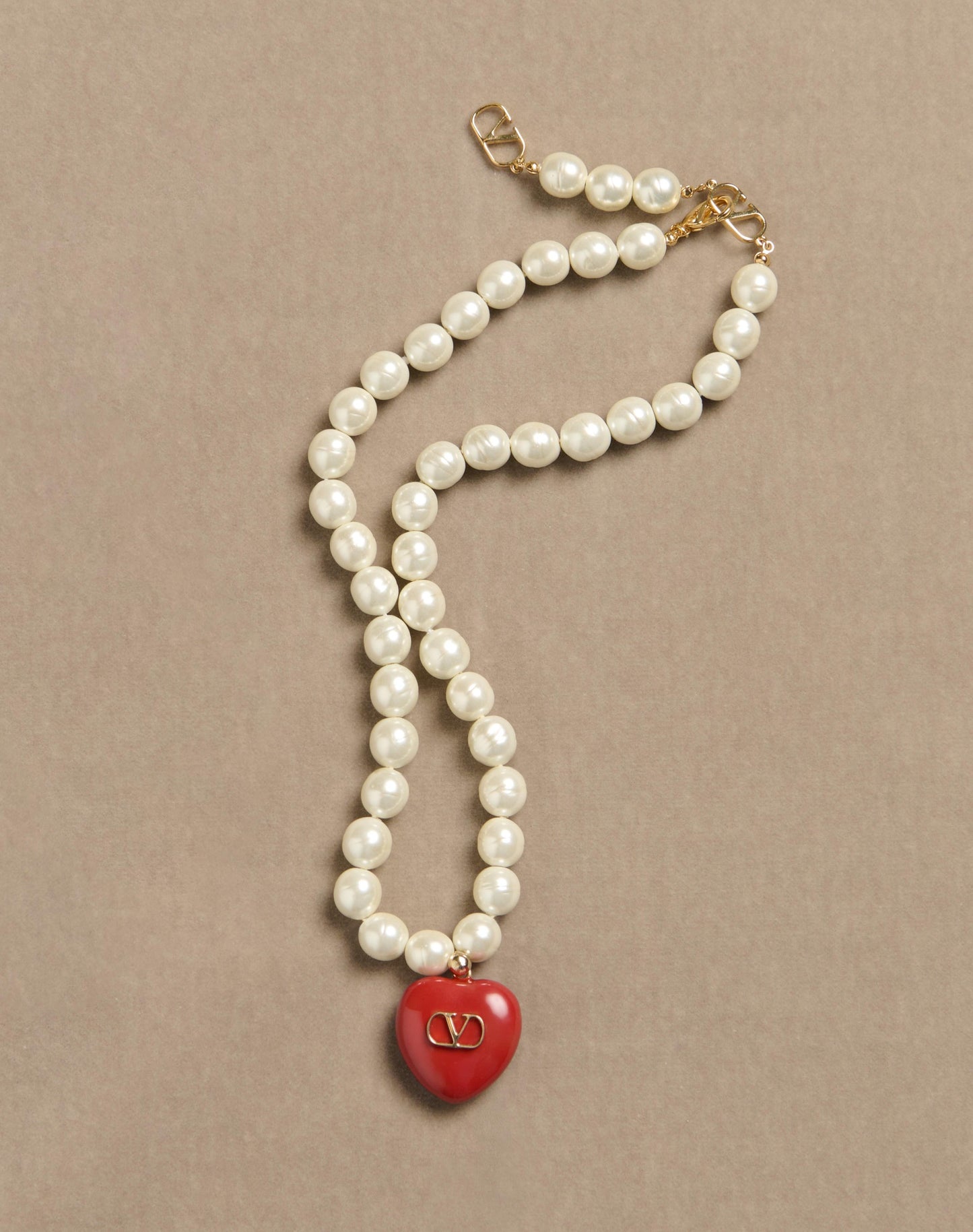 Coeur Royal Necklace In Metal, Enamel And Beads