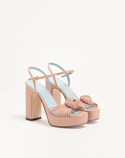 Coeur Royal Platform Sandal In Kidskin 115mm