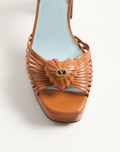 Coeur Royal Platform Sandal In Kidskin 115mm