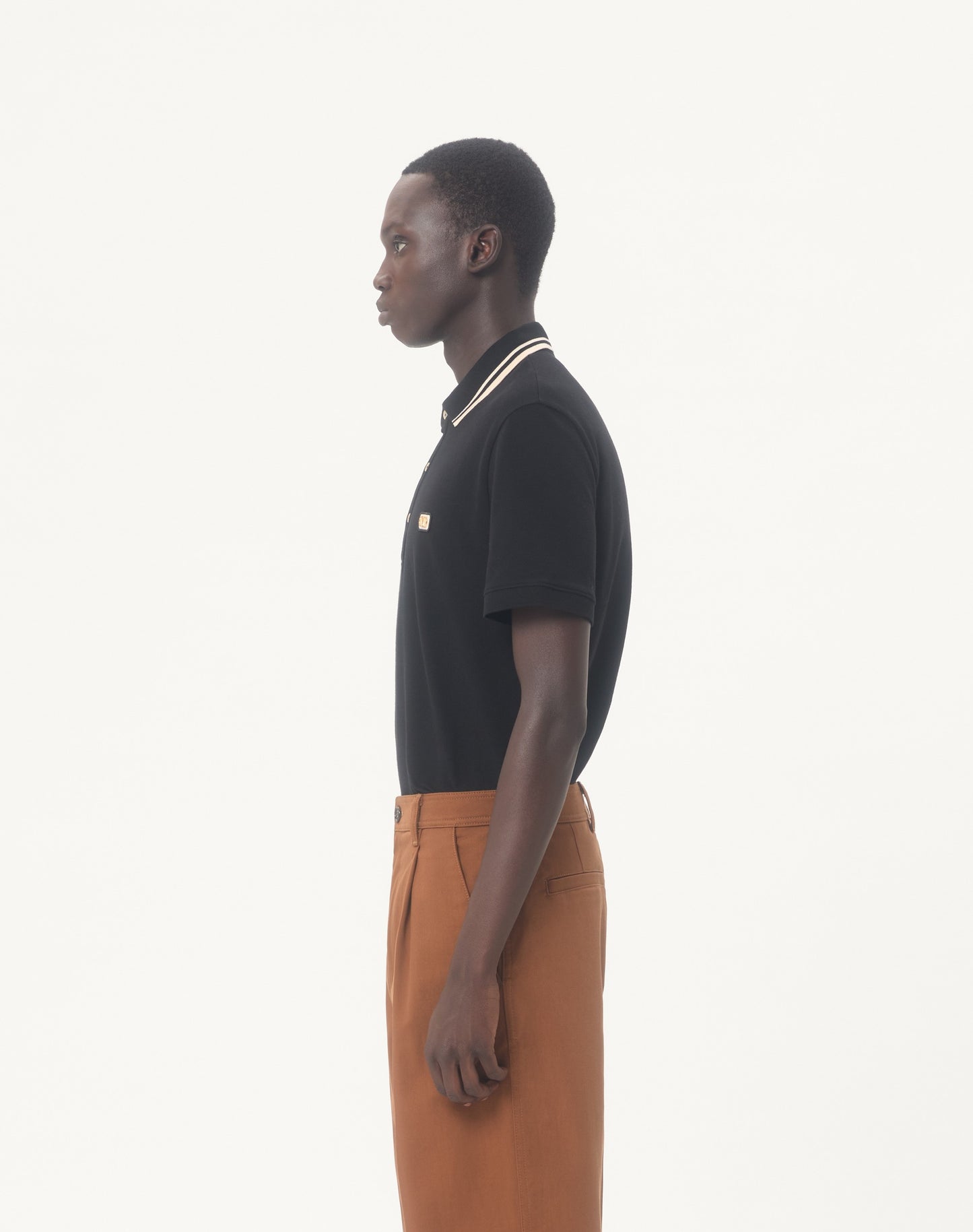 Cotton Piqué Polo Shirt With Vlogo Patch