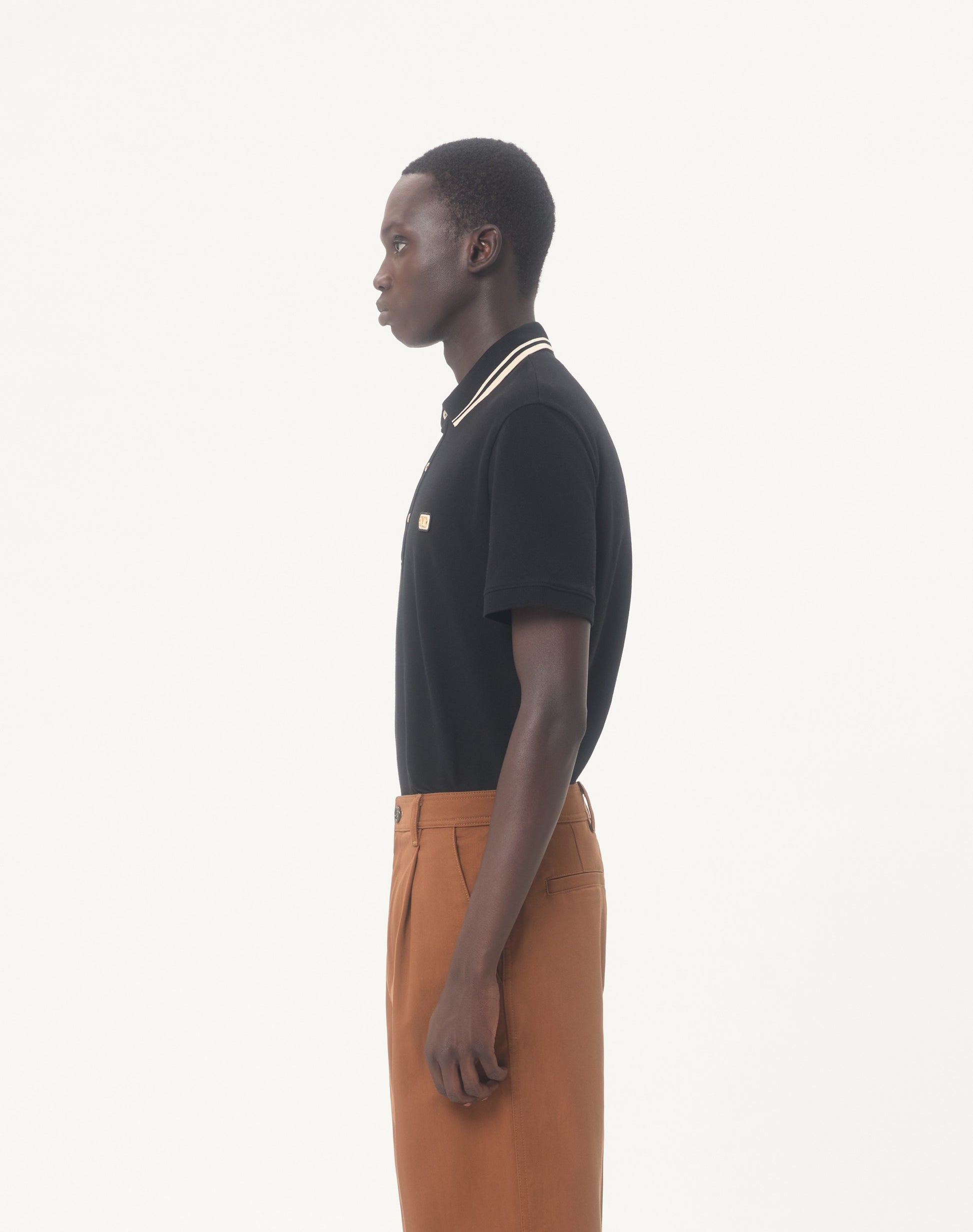 Cotton Piqué Polo Shirt With Vlogo Patch