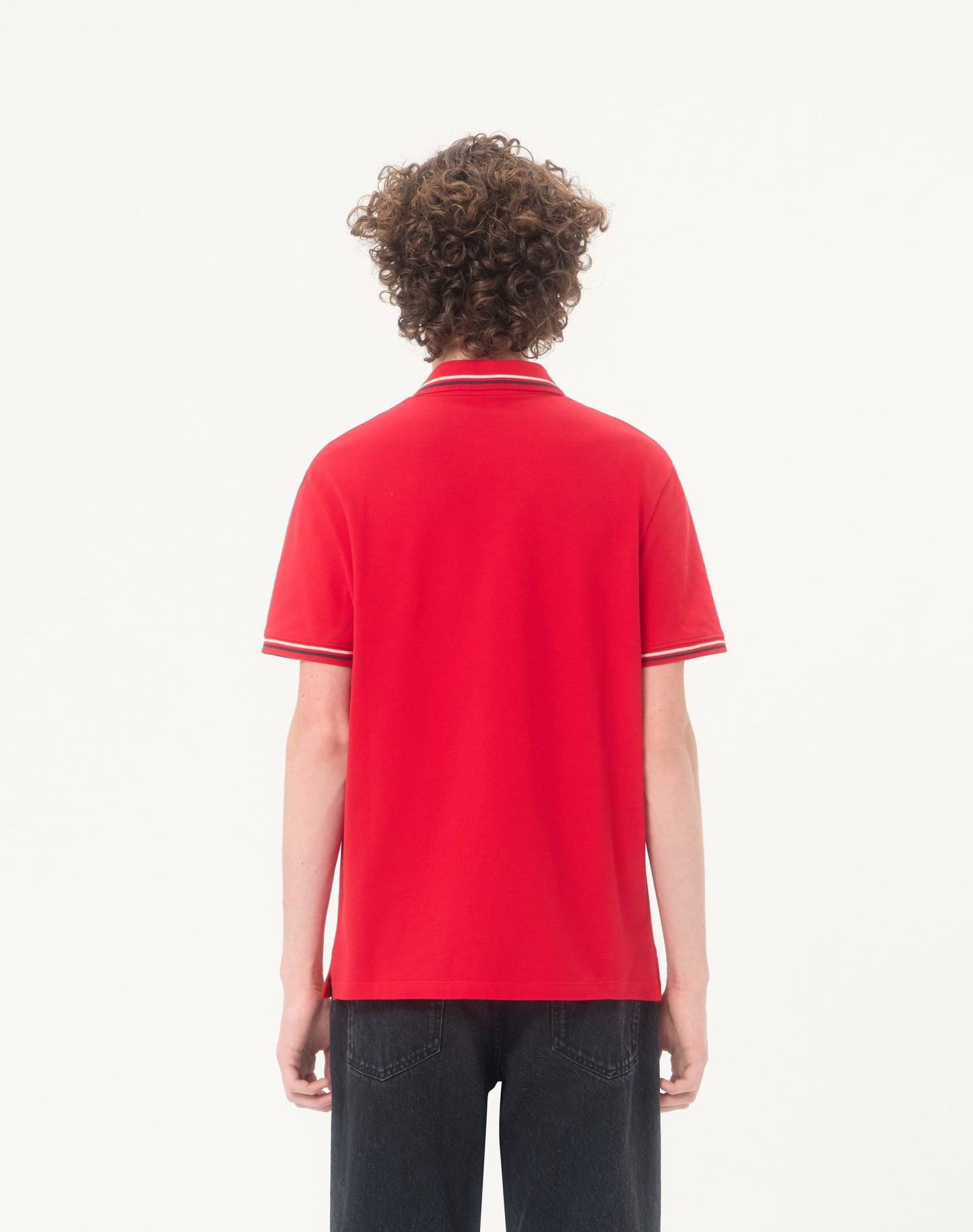 Cotton Piqué Polo Shirt With Vlogo Patch