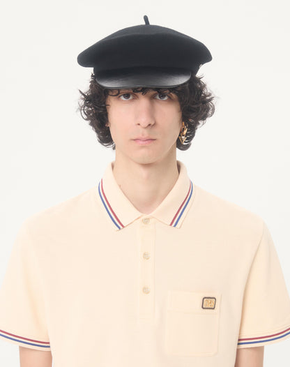 Cotton Piqué Polo Shirt With Vlogo Patch