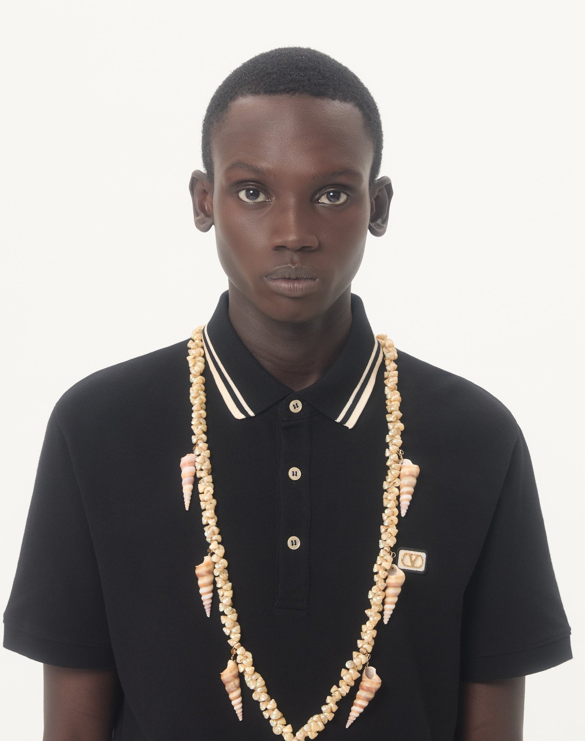 Cotton Piqué Polo Shirt With Vlogo Patch