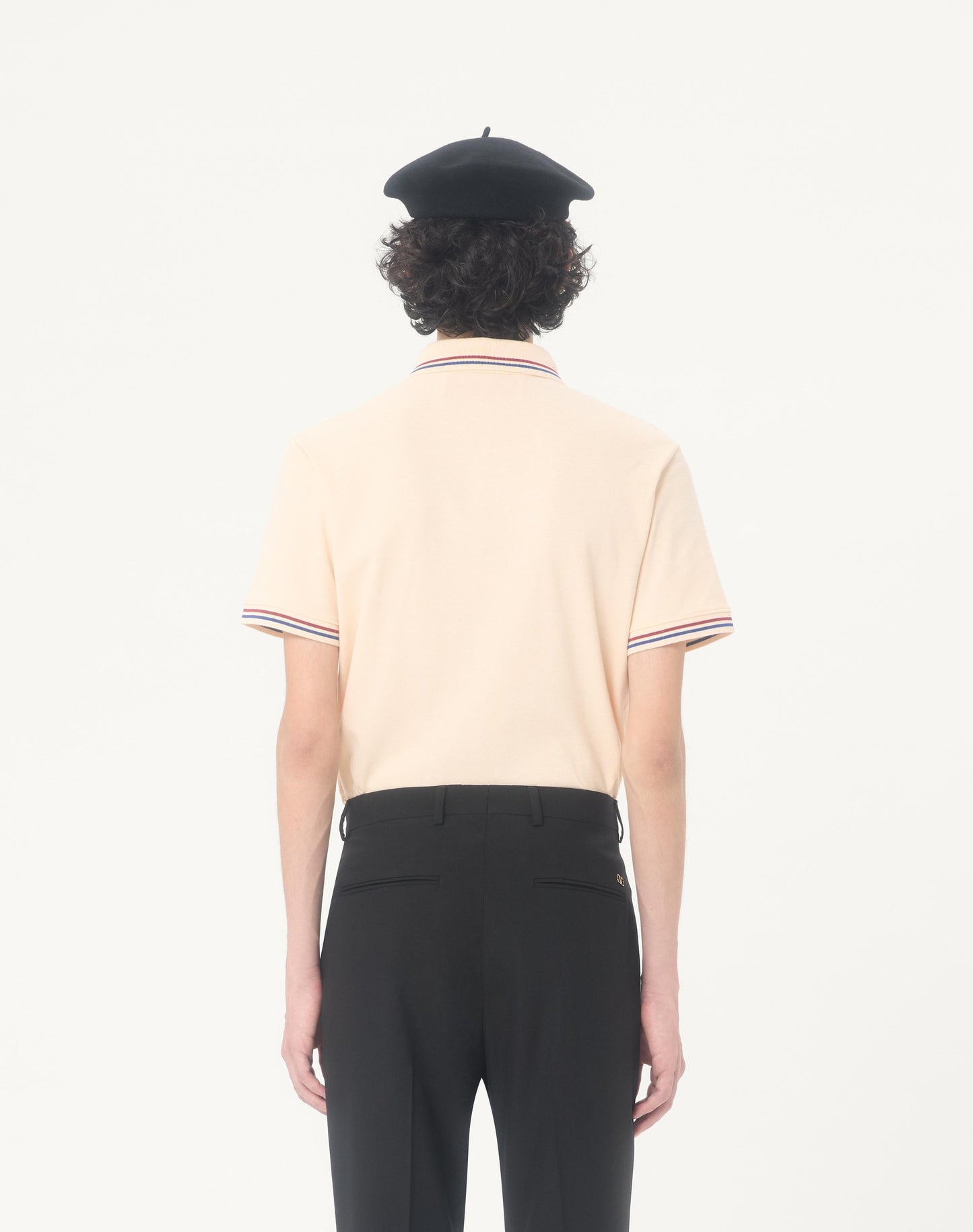 Cotton Piqué Polo Shirt With Vlogo Patch
